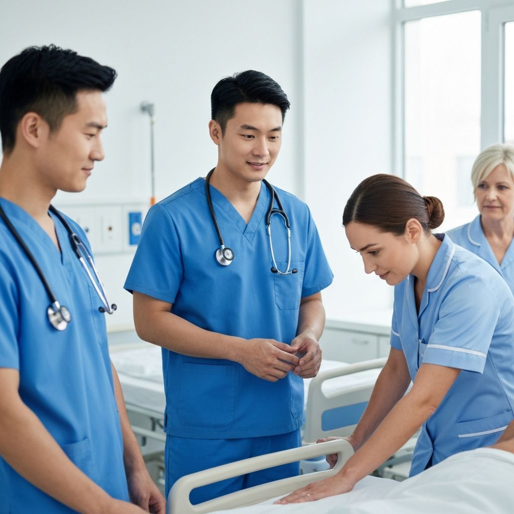 Healthcare professionals in medical setting